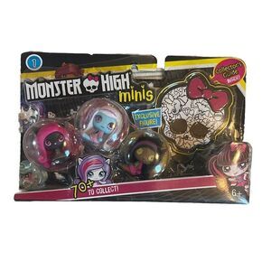 *Open Box* Monster High Minis 3-Pack Season 1 Figures Catty Abbey Clawdeen